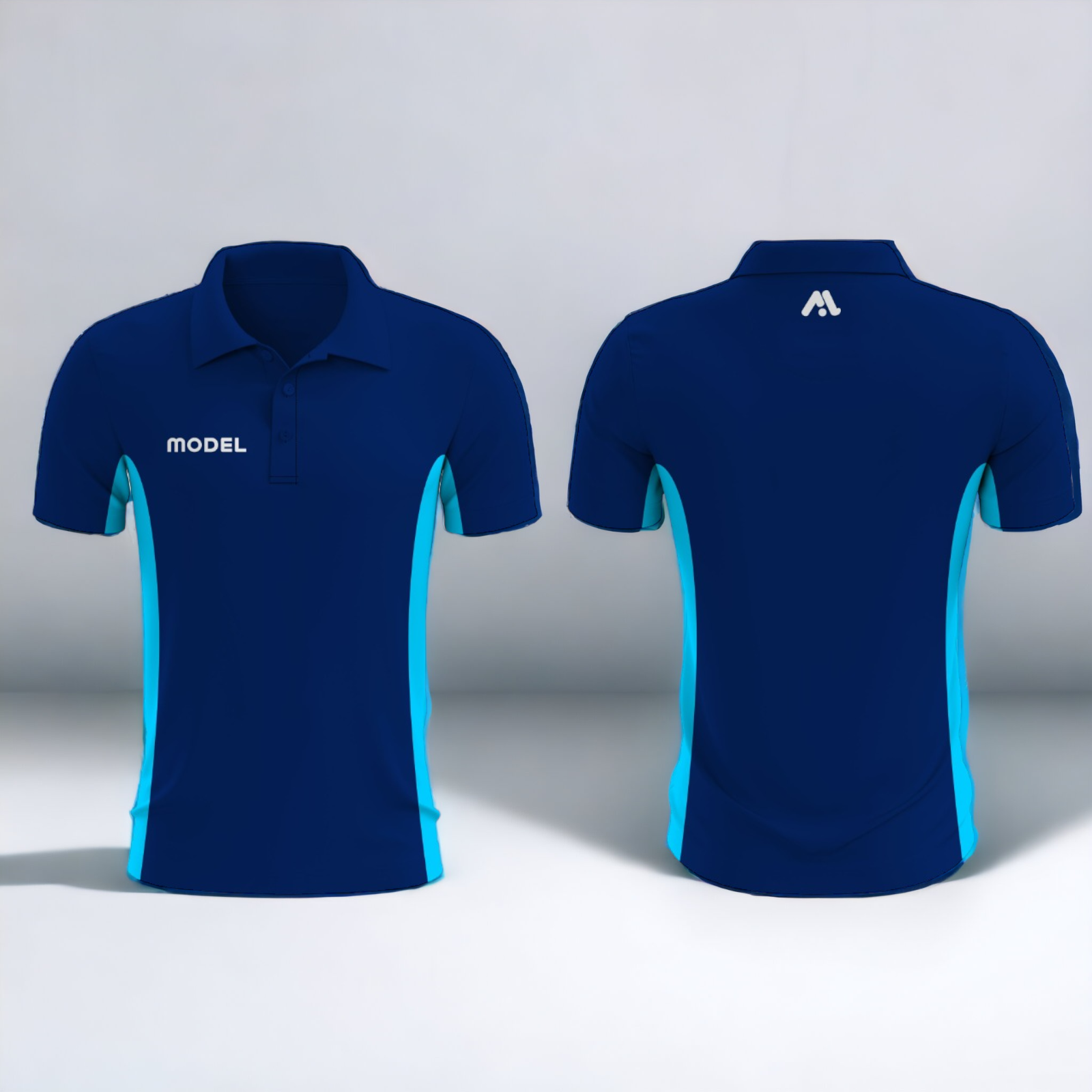 Mens - polo shirts - short sleeve - best athletic 100% Polyester MODEL SPORTS WORKS LTD