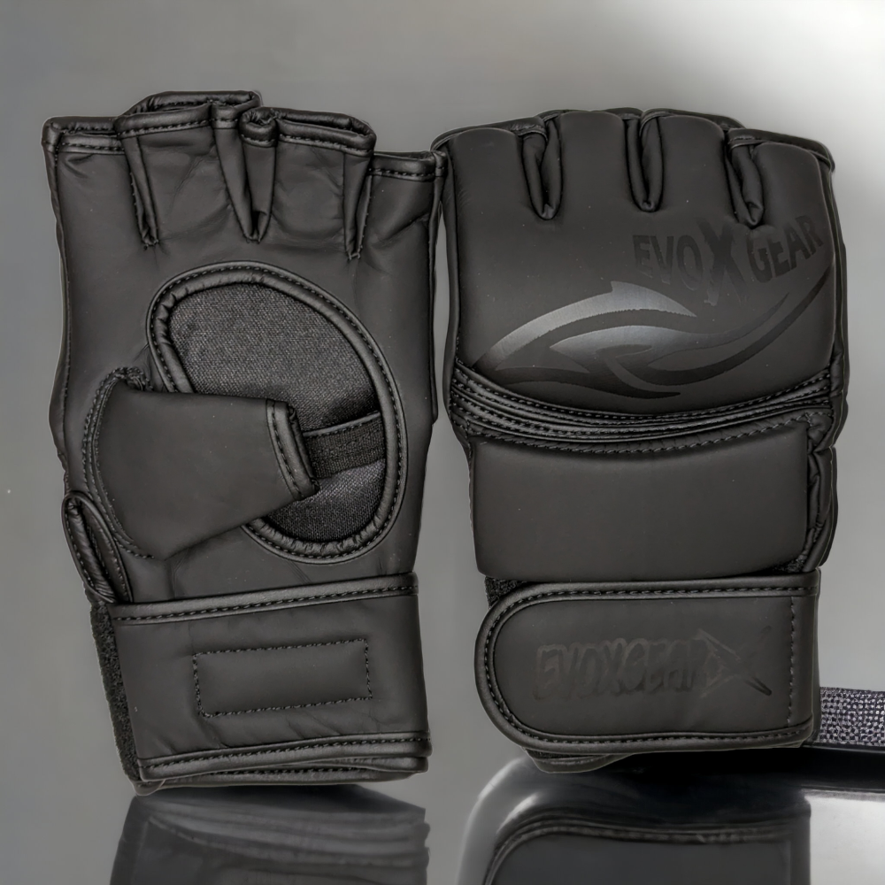 Evoxgear Elite MMA Gloves for Men & Women Workout Gloves, Training Gloves, Muay Thai Fingerless Open Palms Punching Bag Grappling Gloves for Martial Arts Mitts MODEL SPORTS WORKS LTD