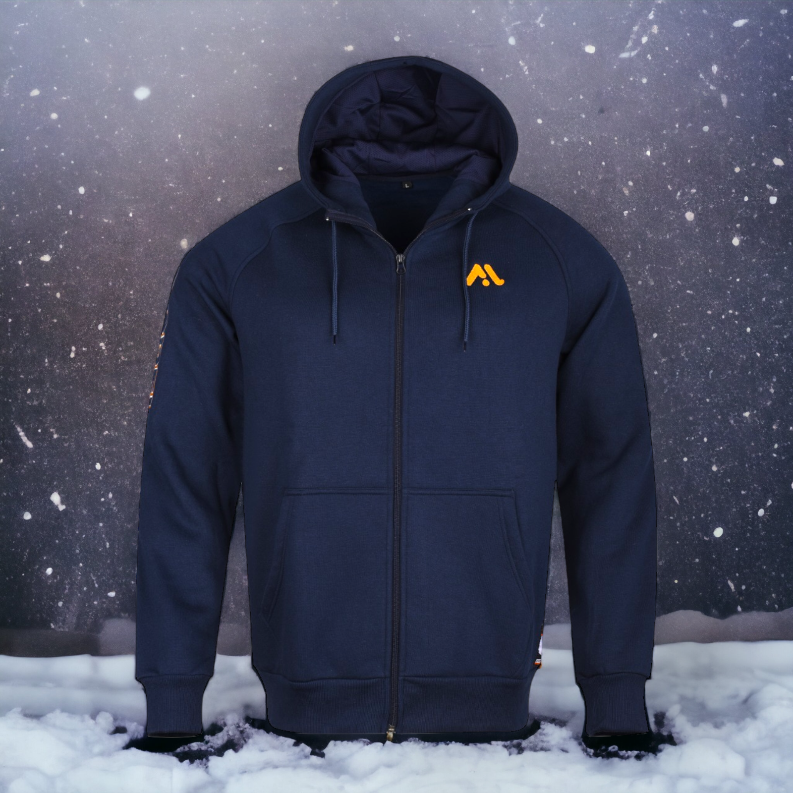 Mens Hoodies Zip Up Sports Casual Long Sleeve Navy Blue MODEL SPORTS WORKS LTD