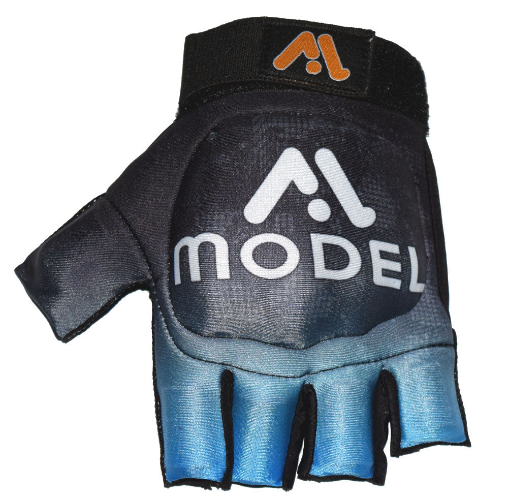 Field Hockey Gloves Left Hand Full Protection - Black Blue MODEL SPORTS WORKS LTD