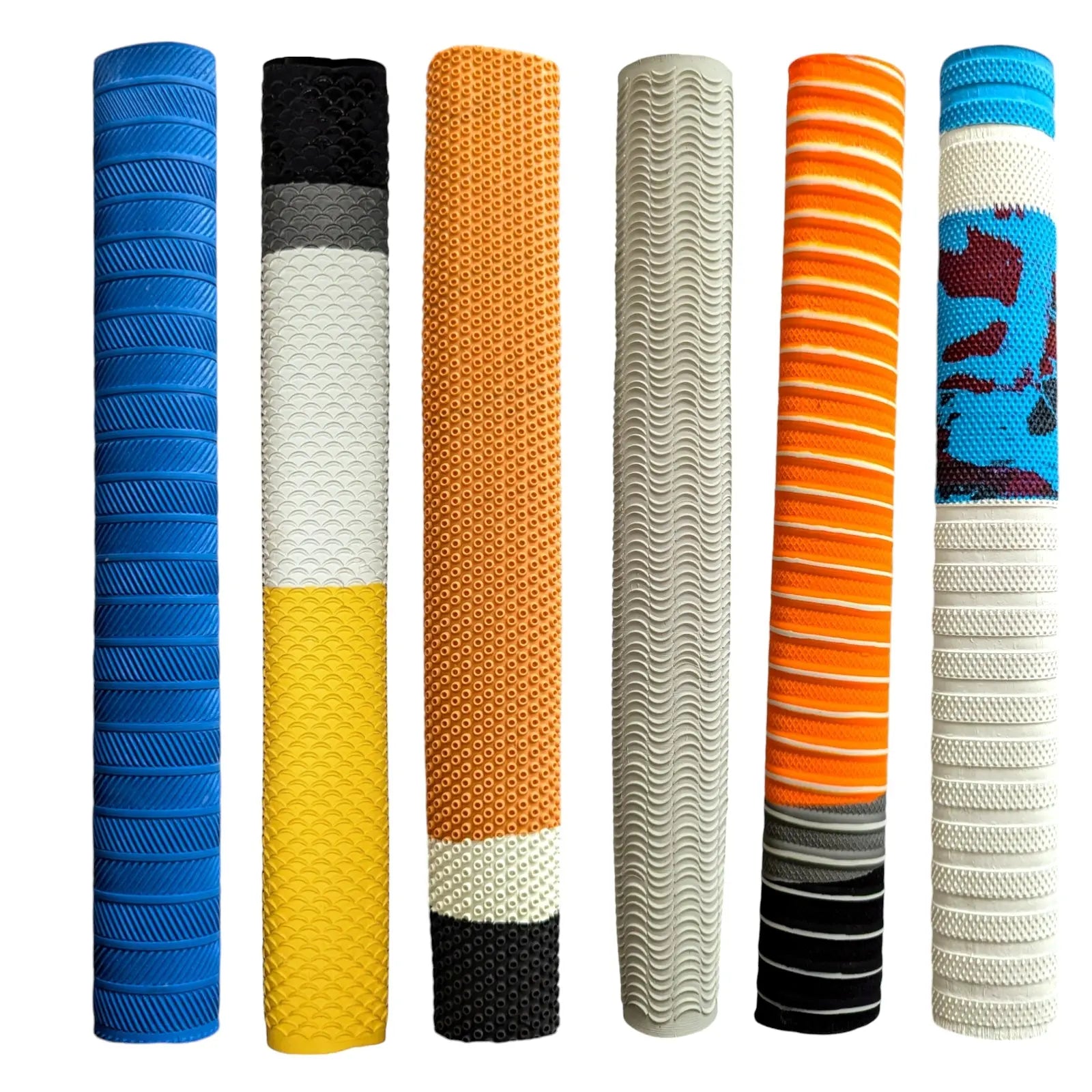 Cricket Bat Grips, Pack of 6, Best Rubber, Non Slip, Multipack colour and design MODEL SPORTS WORKS LTD