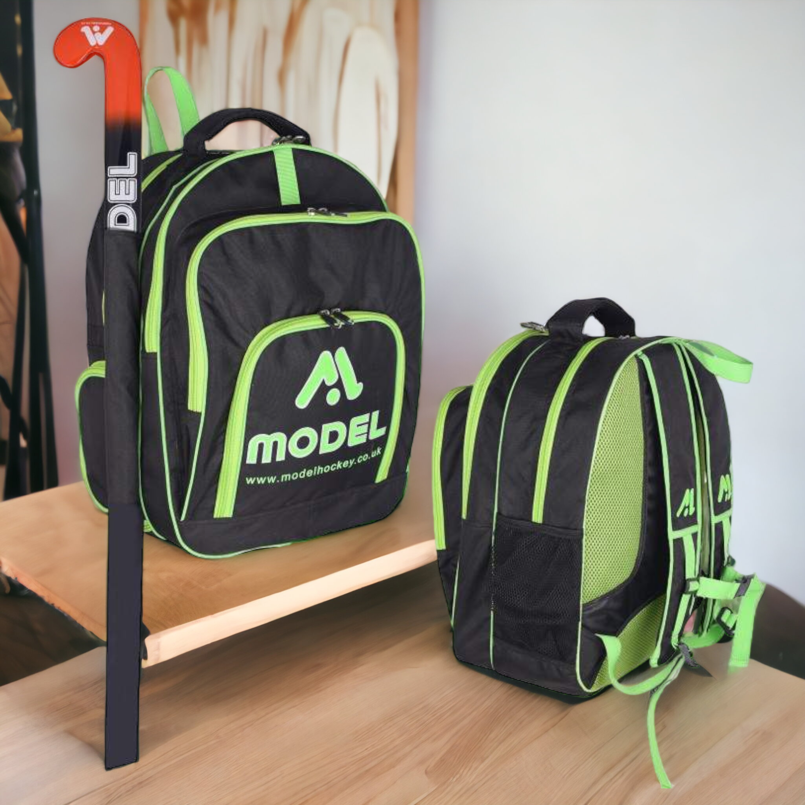 field hockey backpack | multi partition and hold 1 stick MODEL SPORTS WORKS LTD