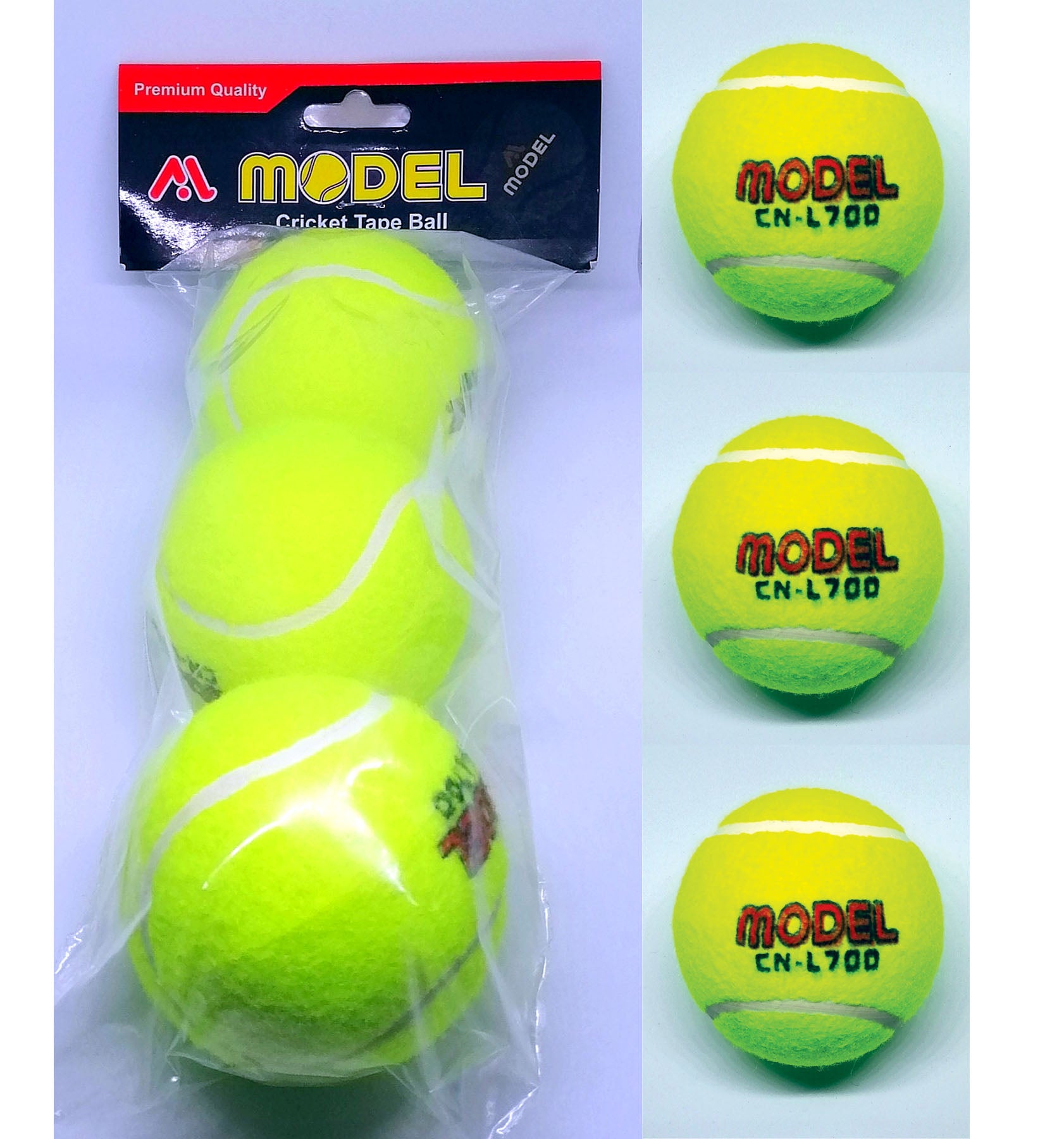 Cricket tennis ball best for tape ball larger size, Pack of 3 ball MODEL SPORTS WORKS LTD